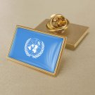 1Pcs United Nations Flag Badges Lapel Pins-25x15mm