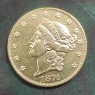 US Coin 1876 Liberty Head Twenty Dollar Patterns Copy Coin