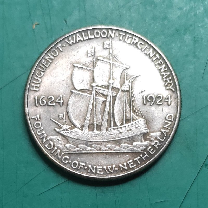 US Coin 1924 New Netherland Huguenot Half Dollar Copy Coin