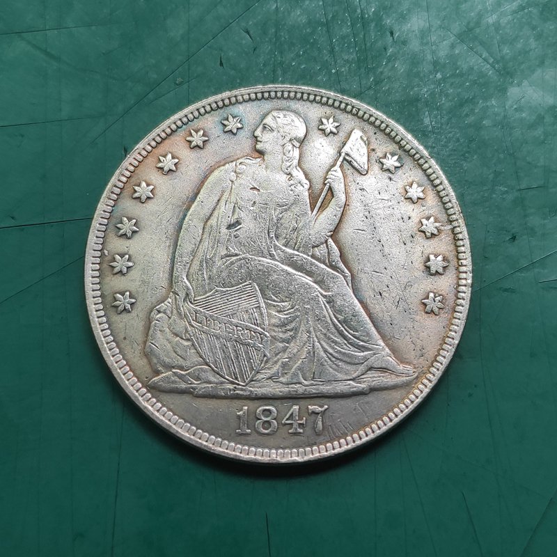 US Coin 1847 Seated Liberty One Dollar Copy Coin