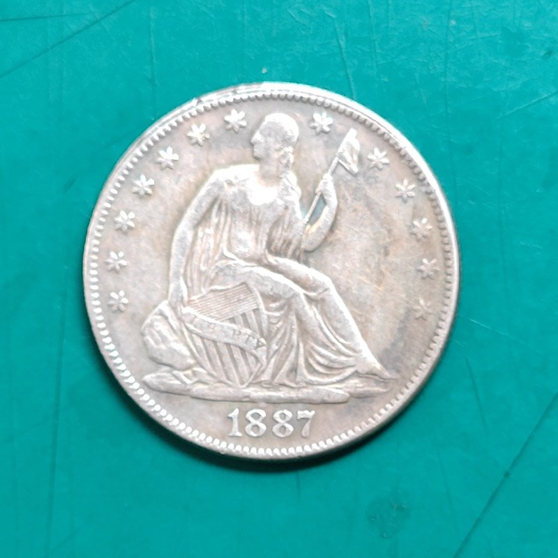 US Coin 1887 Seated Liberty Half Dollar Copy Coin