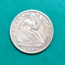 US Coin 1887 Seated Liberty Half Dollar Copy Coin US Coin 1887 Seated Liberty Half Dollar Copy Coin