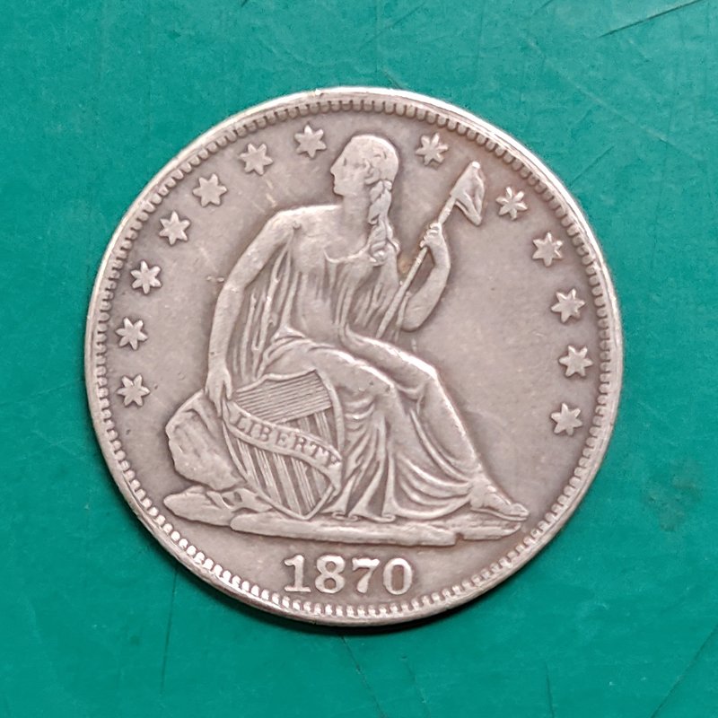 US Coin 1870-CC Seated Liberty Half Dollar Copy Coin