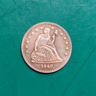 US Coin 1840 Seated Liberty 25 Cent Quarter Dollar Copy Coin US Coin 1840 Seated Liberty 25 Cent Quarter Dollar Copy Coin