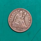 US Coin 1864 Seated Liberty 25 Cent Quarter Dollar Copy Coin US Coin 1864 Seated Liberty 25 Cent Quarter Dollar Copy Coin