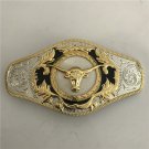 Fashion Men's Gold Bull Head Cowboy Belt Buckle Hebilla Cinturon Fashion Men's Gold Bull Head Cowboy Belt Buckle Hebilla Cinturon