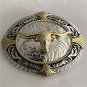 Fashion Men's Lace Gold Bull Head Cowboy Belt Buckle For 4cm Wide Belt