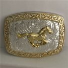 Luxury Golden Running Horse Belt Buckle Fit 4cm Wideth Belt Accessories