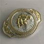 Golden Flower Horse Head Cowboy Belt Buckle For Western Men Cowgirl Women