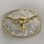 Fashion Silver Golden Bull Head Cowboy Belt Buckle For Western Men Cowgirl Women