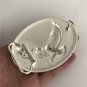 Silver Flower Gold Eagle Western Cowboy Belt Buckle For Cool Men