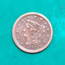 US Coin 1847 Braided Hair Half Cent Coin Copy US Coin 1847 Braided Hair Half Cent Coin Copy