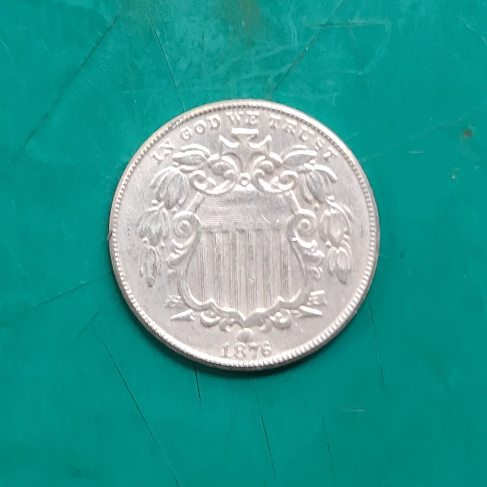 US Coin 1876 Shield Nickel Plated Five Cents Copy Coin