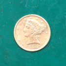 US Coin 1854-O Liberty Head Five Dollars Gold Plated Copy Coin US Coin 1854-O Liberty Head Five Dollars Gold Plated Copy Coin