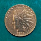 US Coin 1911-S Indian Head Half Eagle $10 Ten Dollars Gold Copy Coin