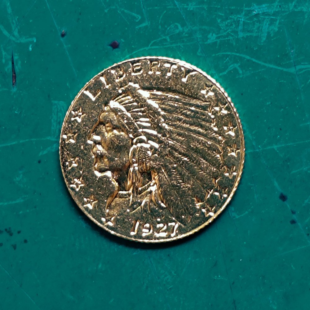 US Coin 1927 Indian Head $2.5 Quarter Eagle Gold Copy Coin