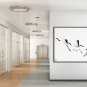 Japanese Red Cranes Print, Black White Oriental Asian Sumie Wall Art Gift Her Him