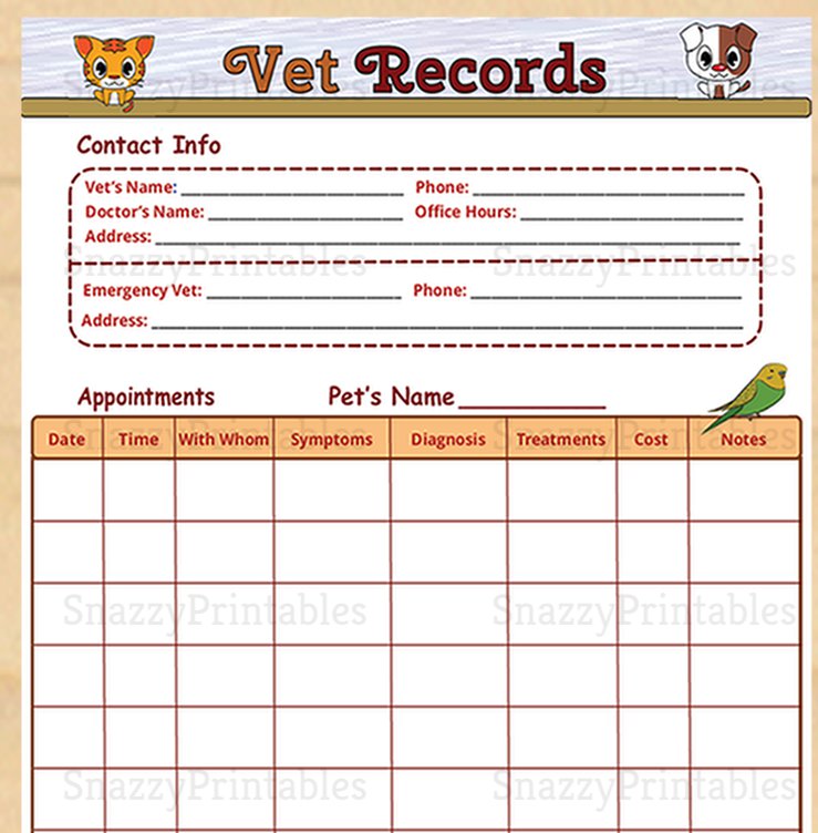 Veterinary Record Printable