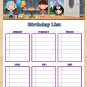 Birthday List Printable