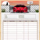 Editable Car Repair Log Printable