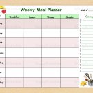 Weekly Meal Planner with Grocery List Printable