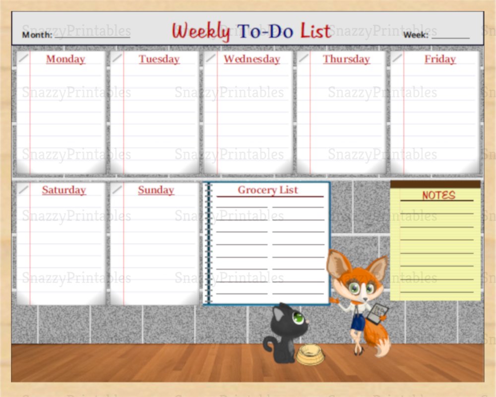 Weekly To-Do-List Printable