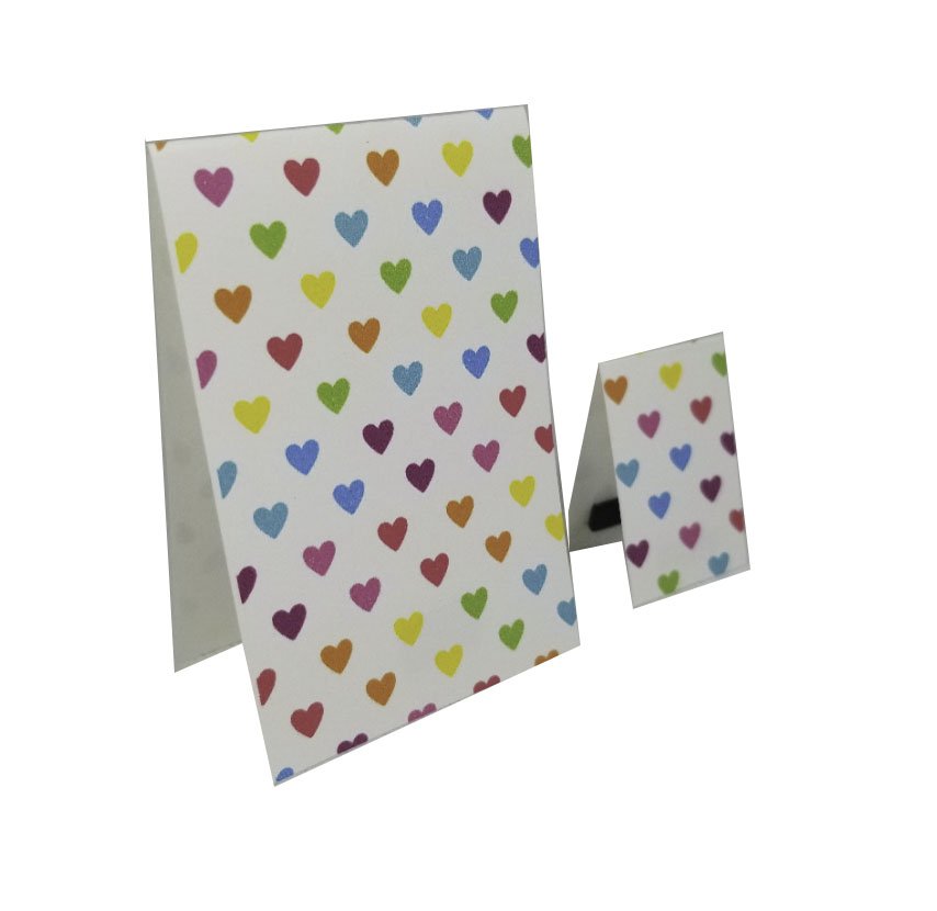 Set of 6 Rainbow Hearts Magnetic Bookmarks