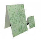 Set of 6 Seafoam Green Floral Glitter Magnetic Bookmarks