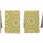 Set of 6 Yellow Hexagons Magnetic Bookmarks