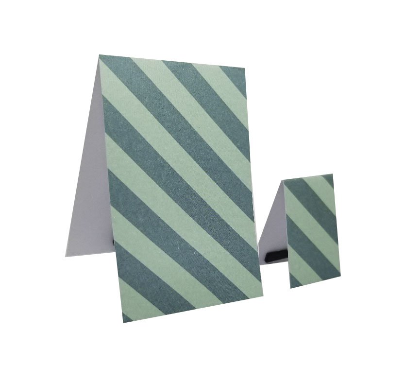 Set of 6 Teal Diagonal Stripes Magnetic Bookmarks