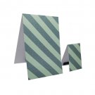 Set of 6 Teal Diagonal Stripes Magnetic Bookmarks