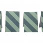 Set of 6 Teal Diagonal Stripes Magnetic Bookmarks