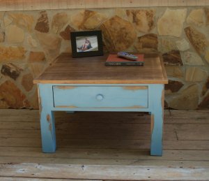 Square Coffee Table with 1 Drawer