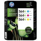 HP 564XL TRI COLOR NEW IN BOX. INCLUDES 1 OF EACH CYAN, MAGENTA, YELLOW.