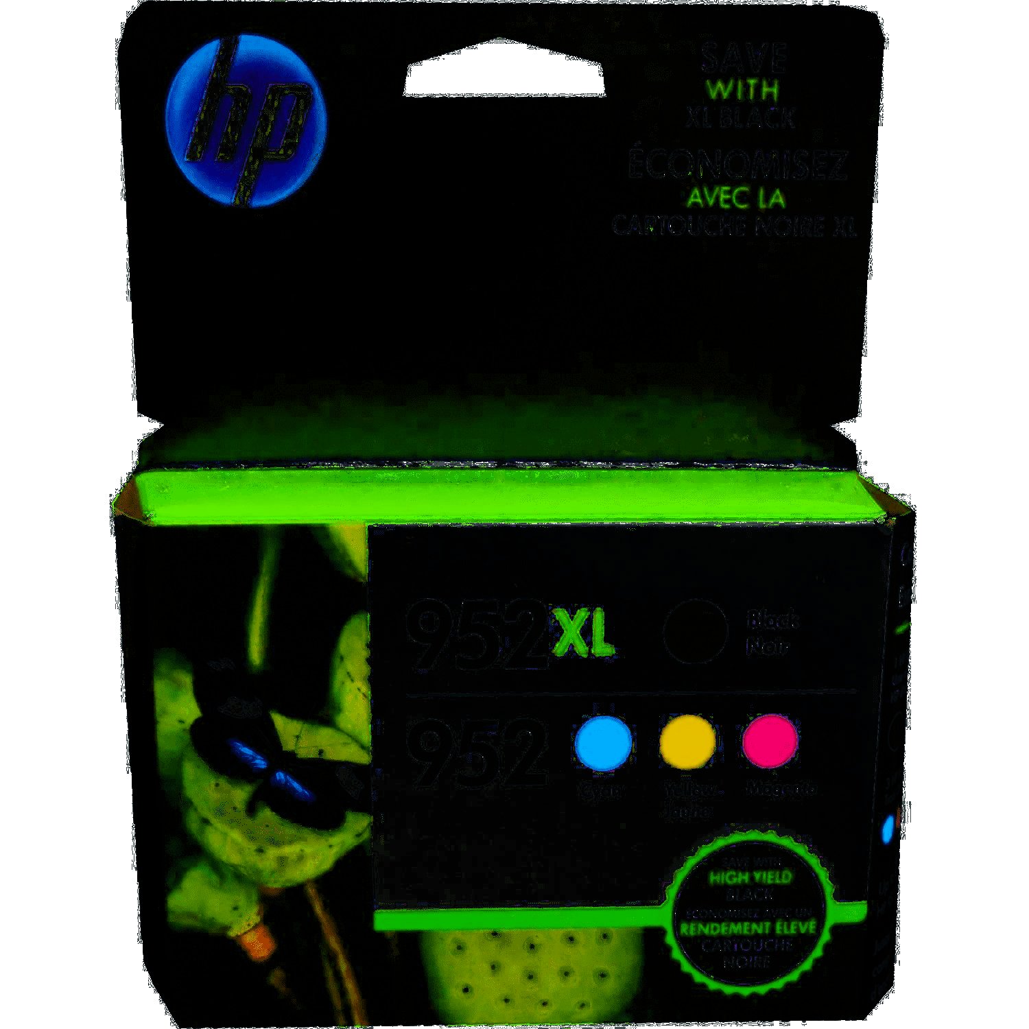 HP 952XL High Yield Black And HP 952 Cyan/Magenta/Yellow Ink Cartridges, Pack Of 4