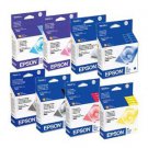 New Genuine Epson Cartridges R800 R1800 Full Set #54