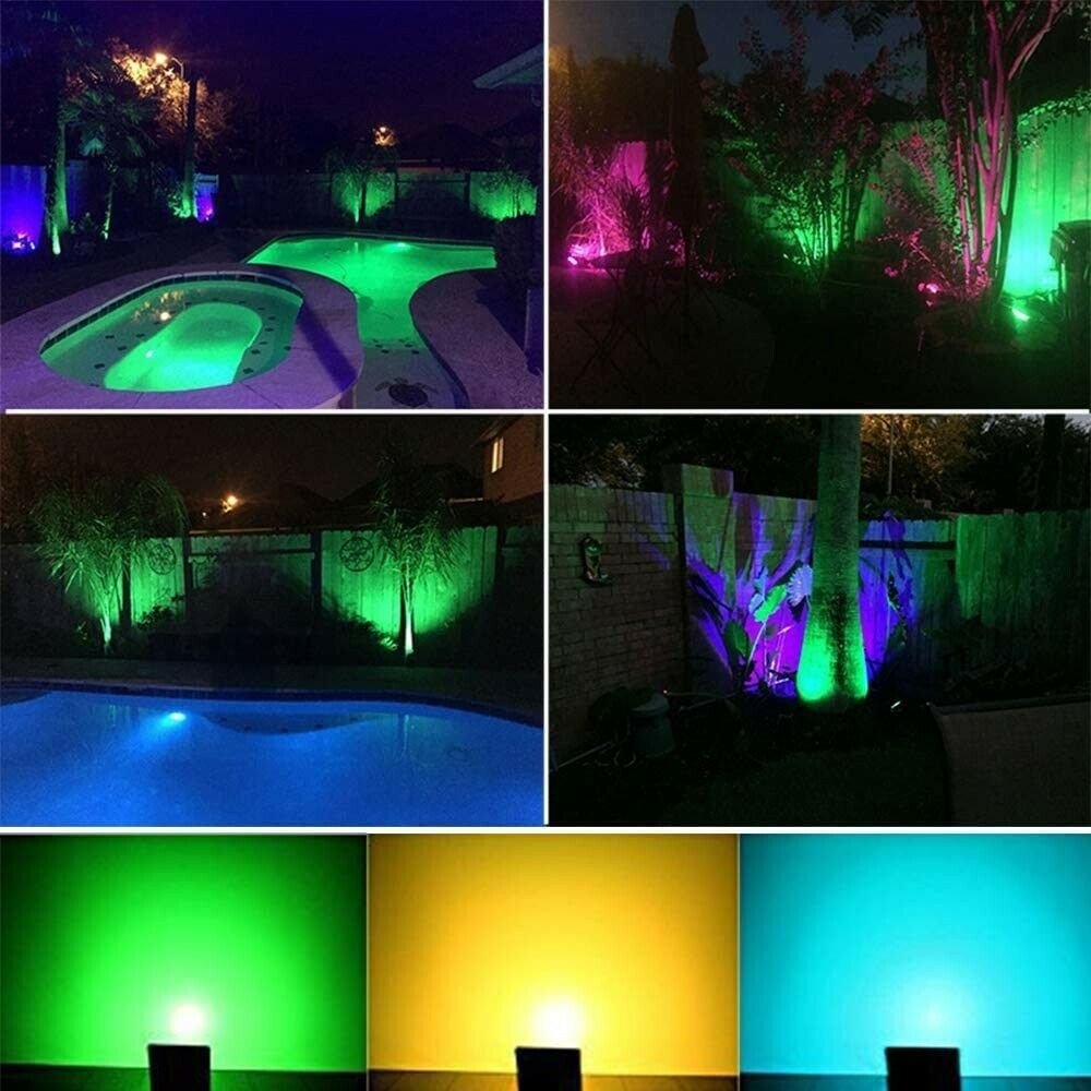 6 pack 12V Landscape Lighting 10W Low Voltage RGB Landscape Lights