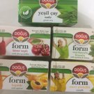 DOGUS FORM MIXED HERBAL TEA-PARSLEY&LEMON-CHERRY STALKS-APRICOT-CORNSILK-GREEN TEA 5 packs 100 bags