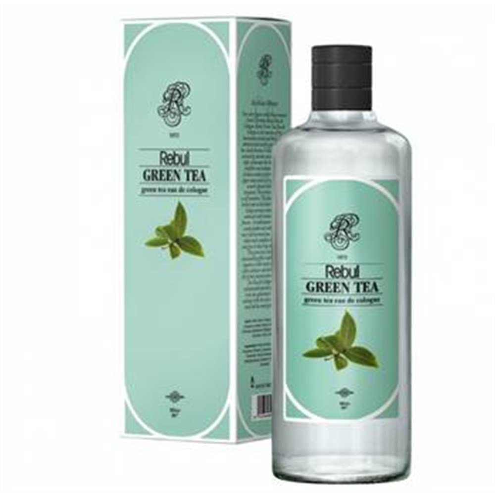 Rebul Turkish Premium Eau De Cologne Green Tea 270ml / 9 oz  in a glass bottle