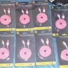 7 ITEMS LEFT-AN AMERICAN COMPANY-PINK/WHITE 6.5FT. MICRO-USB CHARGING CABLE