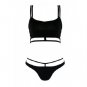 Big Night Out Bra and G-String Set, Medium / Large  Black