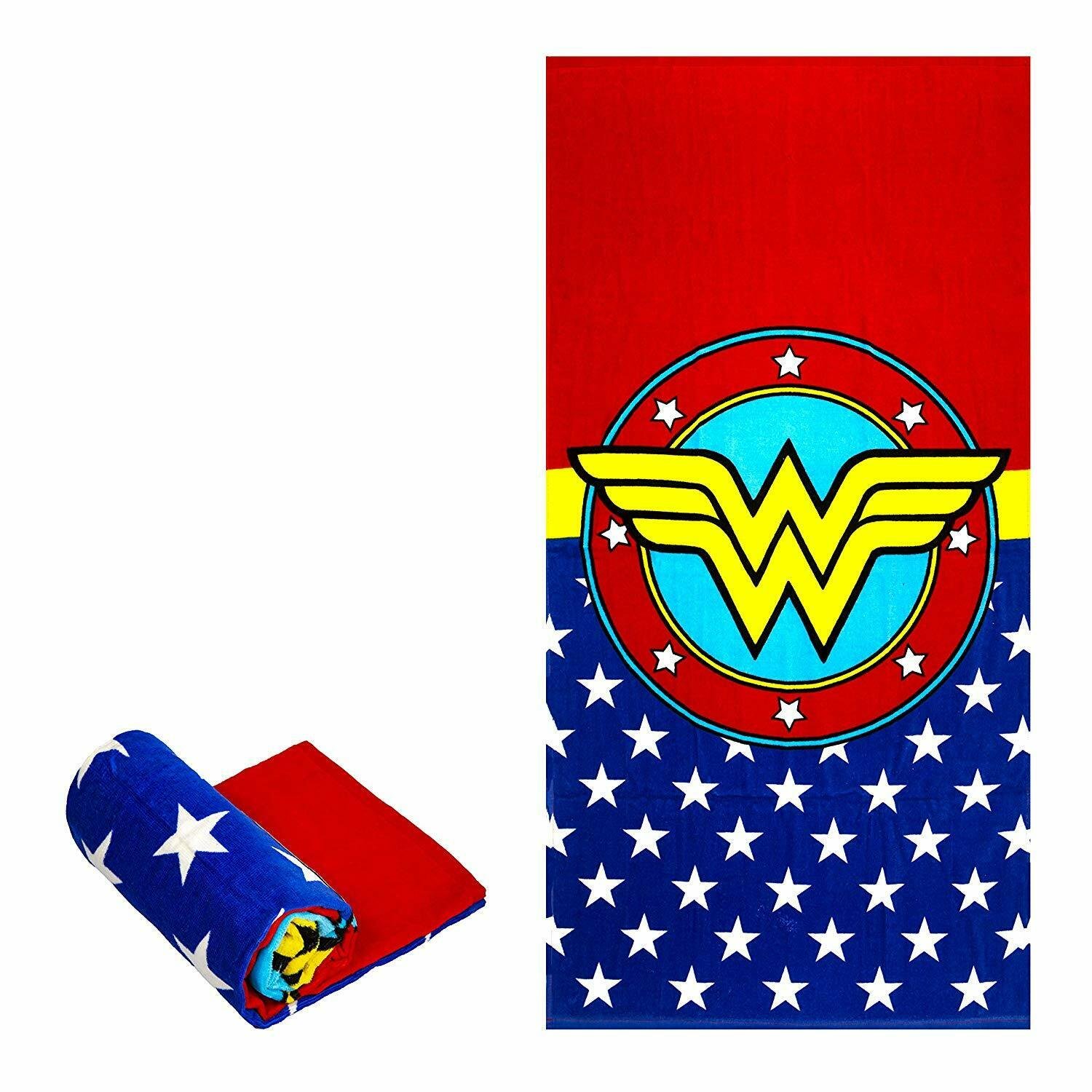 JPI Licensed DC Comics Wonder Woman Bath/Pool/Beach Towel - Wonder Woman Logo