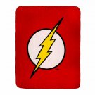 DC Comics Justice League Superhero The Flash Lightning Logo Fleece Throw Blanket