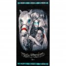 DGA Native American Princess Warrior with Horse Fiber Reactive Beach/Bath Towel