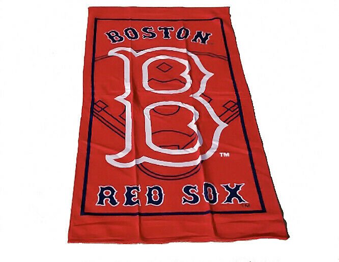 MLB Baseball Boston Red Sox Diamond Fiber Reactive Cotton Beach/Bath Towel