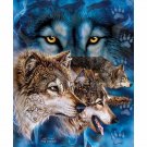 Signature Collection 12 Running Wolves Full Moon Soft Plush Blanket Queen Size