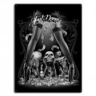 DGA Day of the Dead Rockabilly Skull Girl Last Dance Tin Metal Sign 12x16 Inch