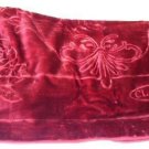 Solaron Classic Burgundy Korean Thick Mink Plush Embossed Queen Size Blanket