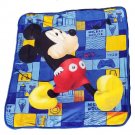 Disney Mickey Mouse Club House Plush Sherpa Baby Size Blanket Railroad Whistling