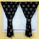 JPI DC Comics Batman Emblem Kids Bedroom Curtains and Tiebacks 4-Piece Set